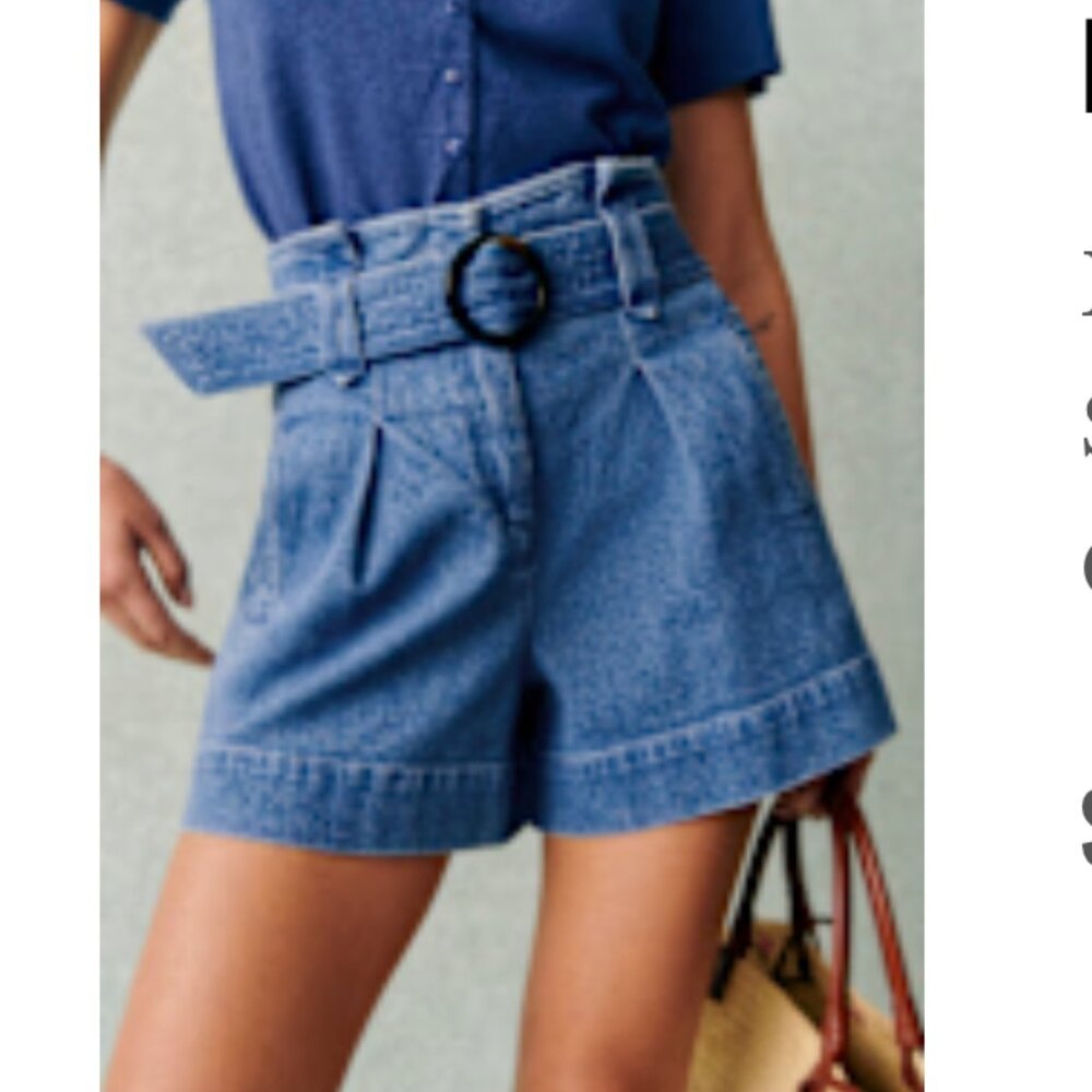 Sezane Rome New Shorts Deep Blue - Size 10